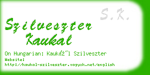 szilveszter kaukal business card